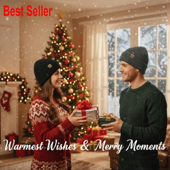 Merino Wool Fleece-Lined Beanie Unisex Winter Hat Cold Weather Hiking main image 8